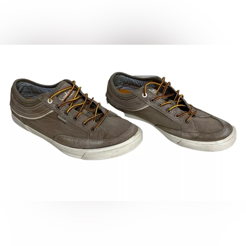 Timberland Men's Brown Distressed Leather Tie Casual Shoe Sz: 10M‎